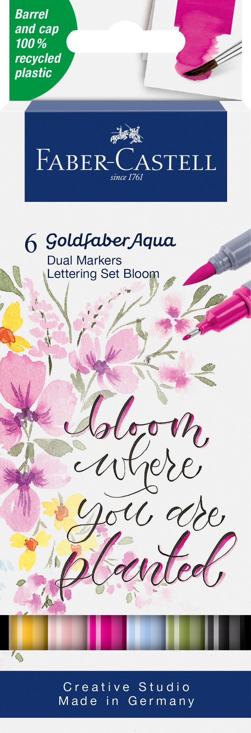 Faber-Castell Goldfaber Aqua Çift Uçlu Sanatsal Markör 6’lı Kaligrafi