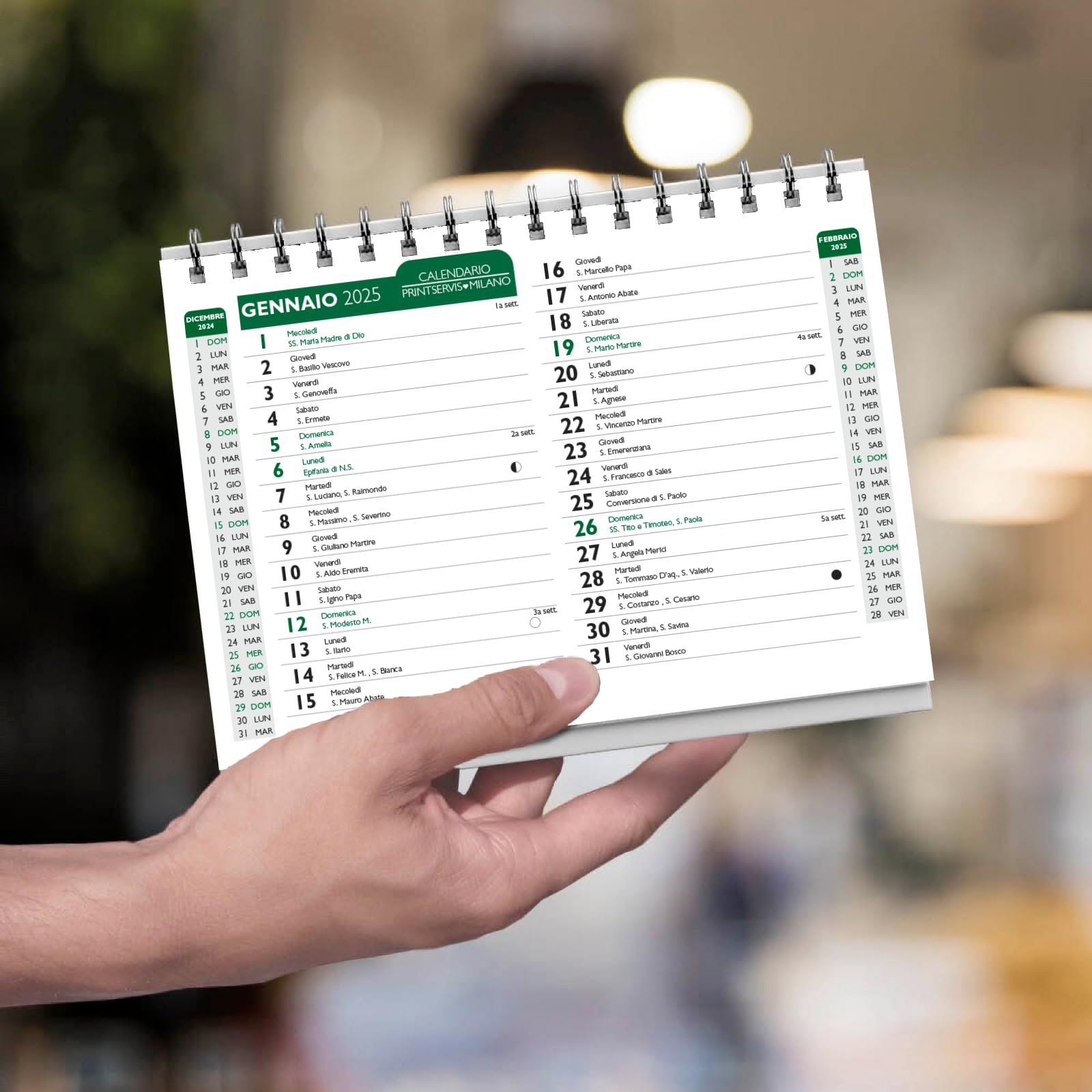 2024/2025 Customizable Table Calendar, Artistic and Creative Design, Size 215 x 148.5 mm - Image 3