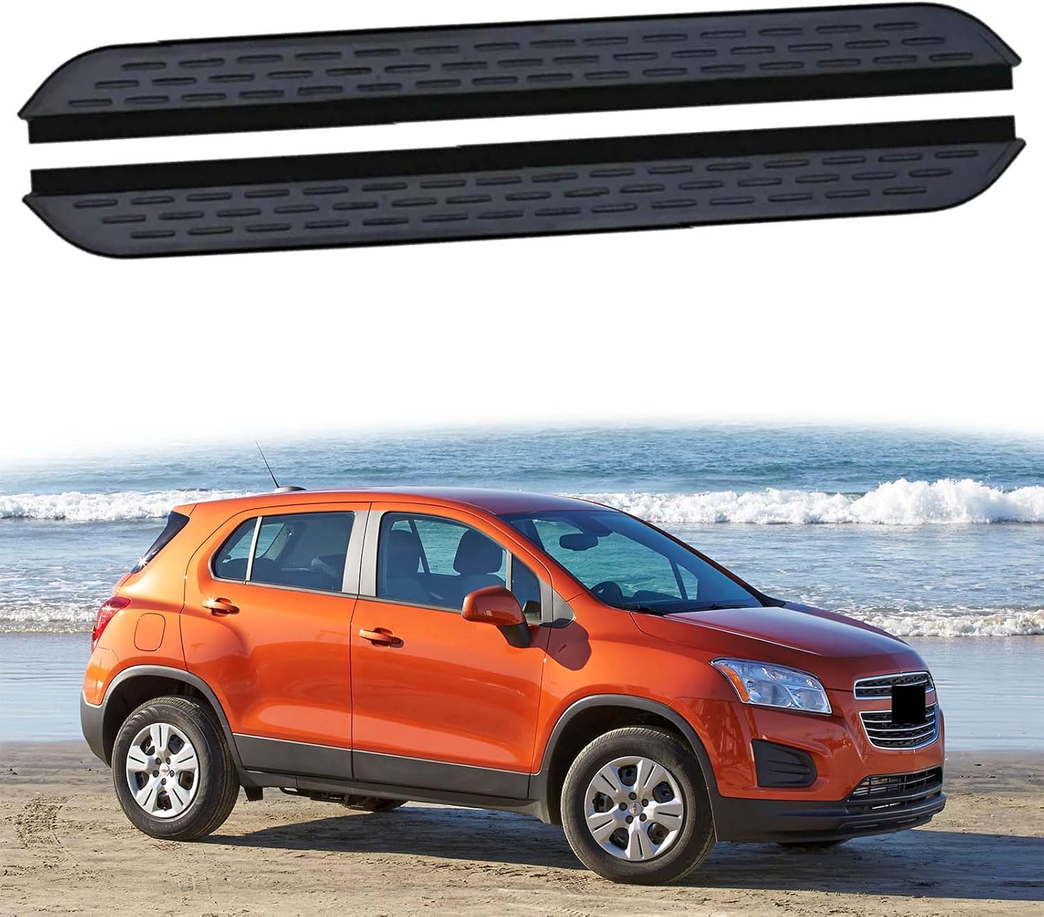2Pcs Aluminum Running Boards Fit for Chevrolet Chevy TRAX 2013 2014 2015 2016 2017 2018 2019 2020 2021 2022 Fixed Nerf Bars Side Steps with Brackets (83)