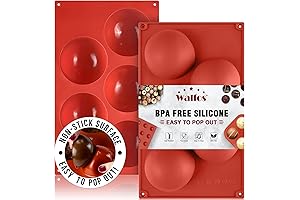 Professional 5-Cavity Entremets Molds Silicone, 2 Packs 15.8'' Half Sphere Silicone Molds...