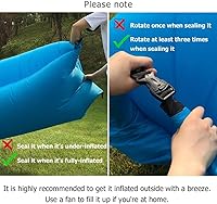 Vista 2 de Tumbona inflable, silla de aire, sofá cama, saco de dormir para playa, campamento, lago y jardín (azul 2)