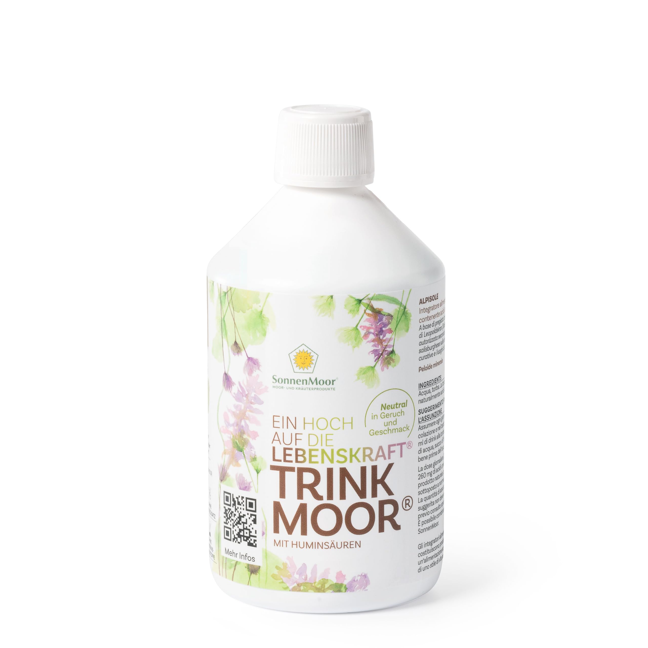 Trinkmoor 500 ml - Moor zum Trinken - von Familienbetrieb SonnenMoor - Ein Hoch auf die Lebenskraft