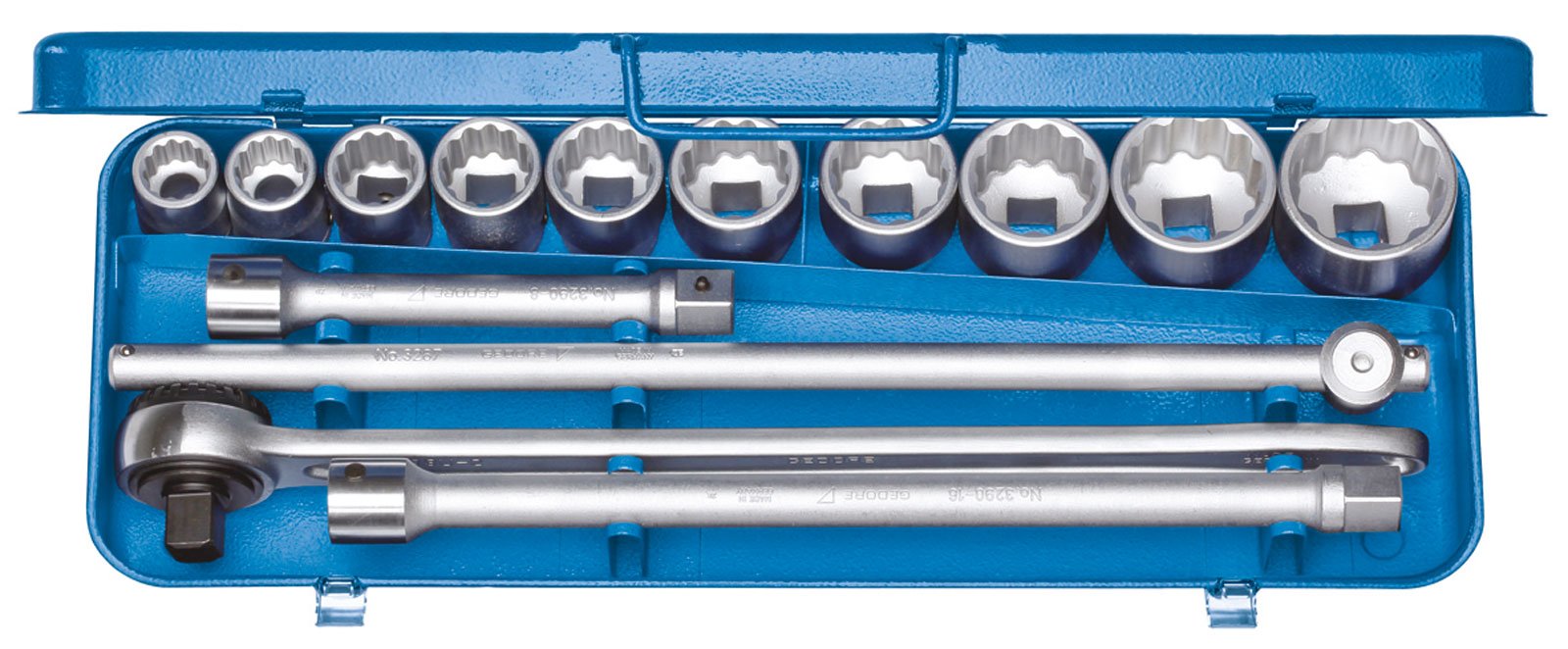 Gedore D 32 EAU-2 - Juego de llaves de vaso 3/4" 15/16-2"