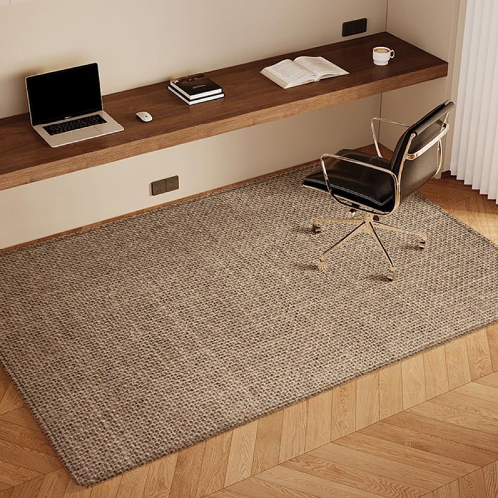 Tapis de chaise d'ordinateur antidérapant grand format marron