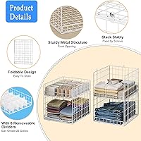 Vista 7 de Closet Organizers and Storage Shelves for Clothes, Collapsible Stackable Storage Bins Organizer Baskets Containers Drawers for Truck Camper Closet