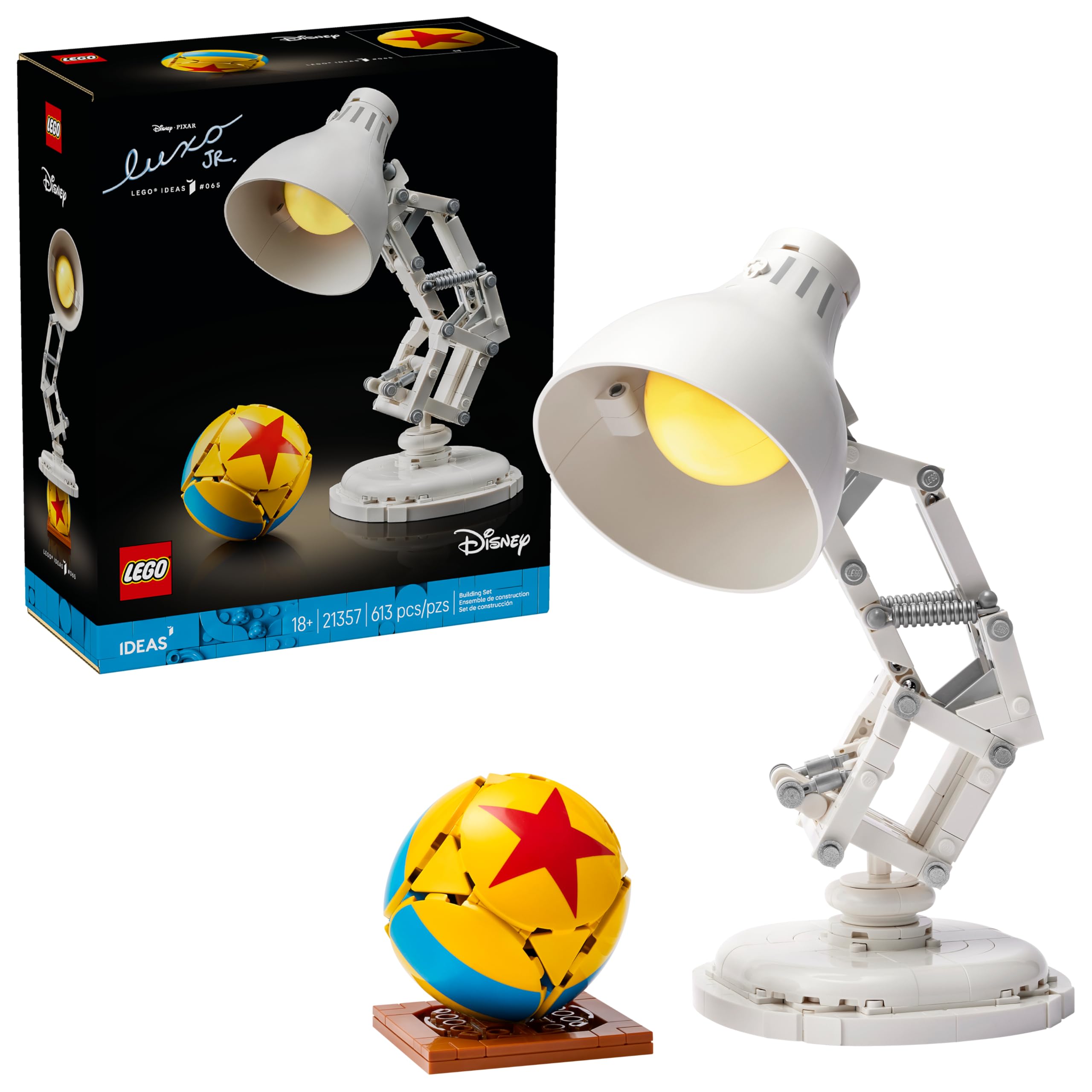 [PSA10] PIXAR ルクソーJr. LUXO Disney Pixar Luxo Jr. 21357 - 613 Peças - Blocos De Montar