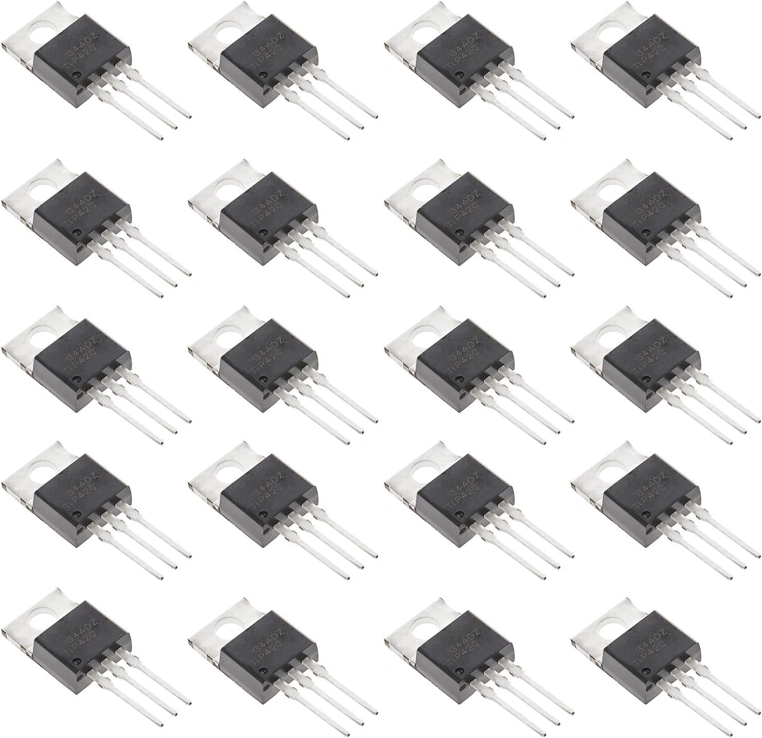 20pcs TIP42C TIP42 PNP Epitaxial Silicon Power Transistor, General Purpose, 6 A, 100 V, 3-Pin TO-220