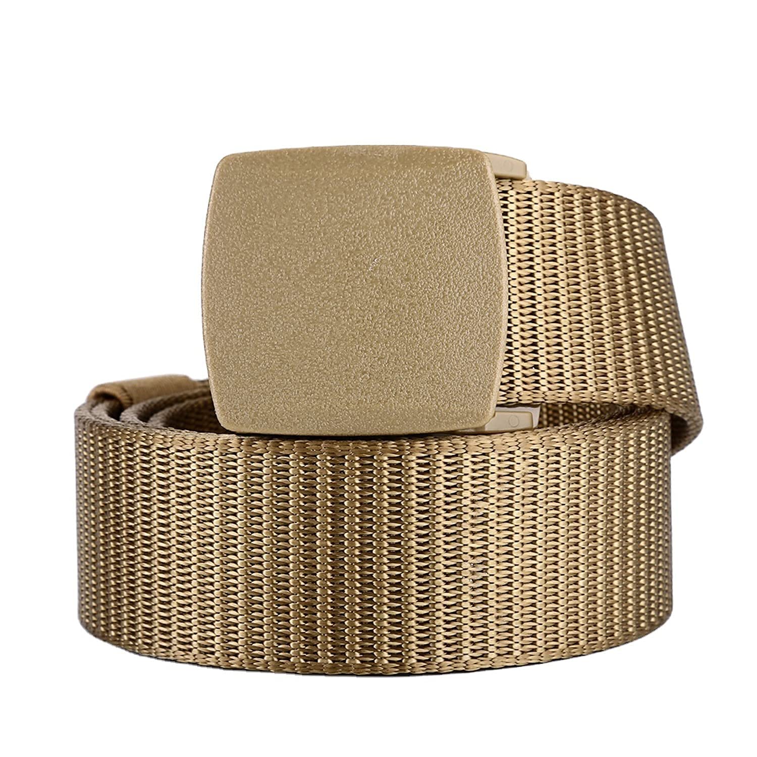 romp fashion Unisex Light Brown Nylon Belt For Casual And Partyware-picture-33