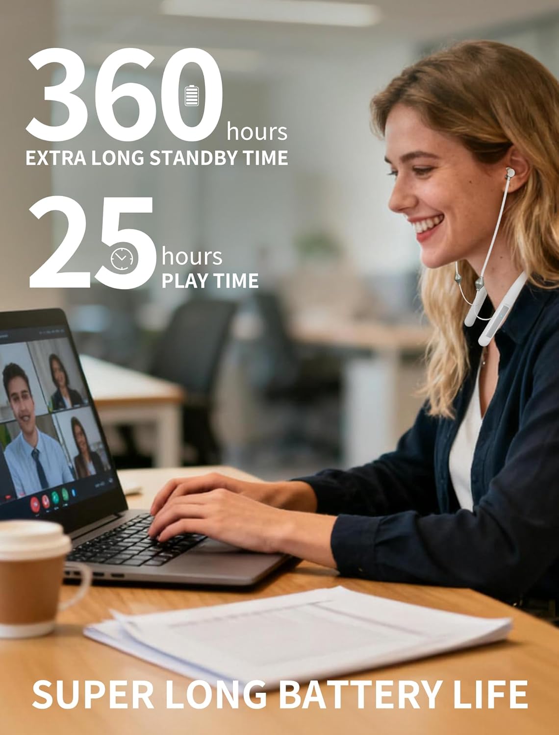 Air Tube Headphones Emf Free Earbuds,Anti Emf Headphones with LED Display,3D Sound Airtube Earphones for Protection,28 Hour Playtime,Non Radiation Air Tube Earbud with Mic and Control,8mm Bass Drivers