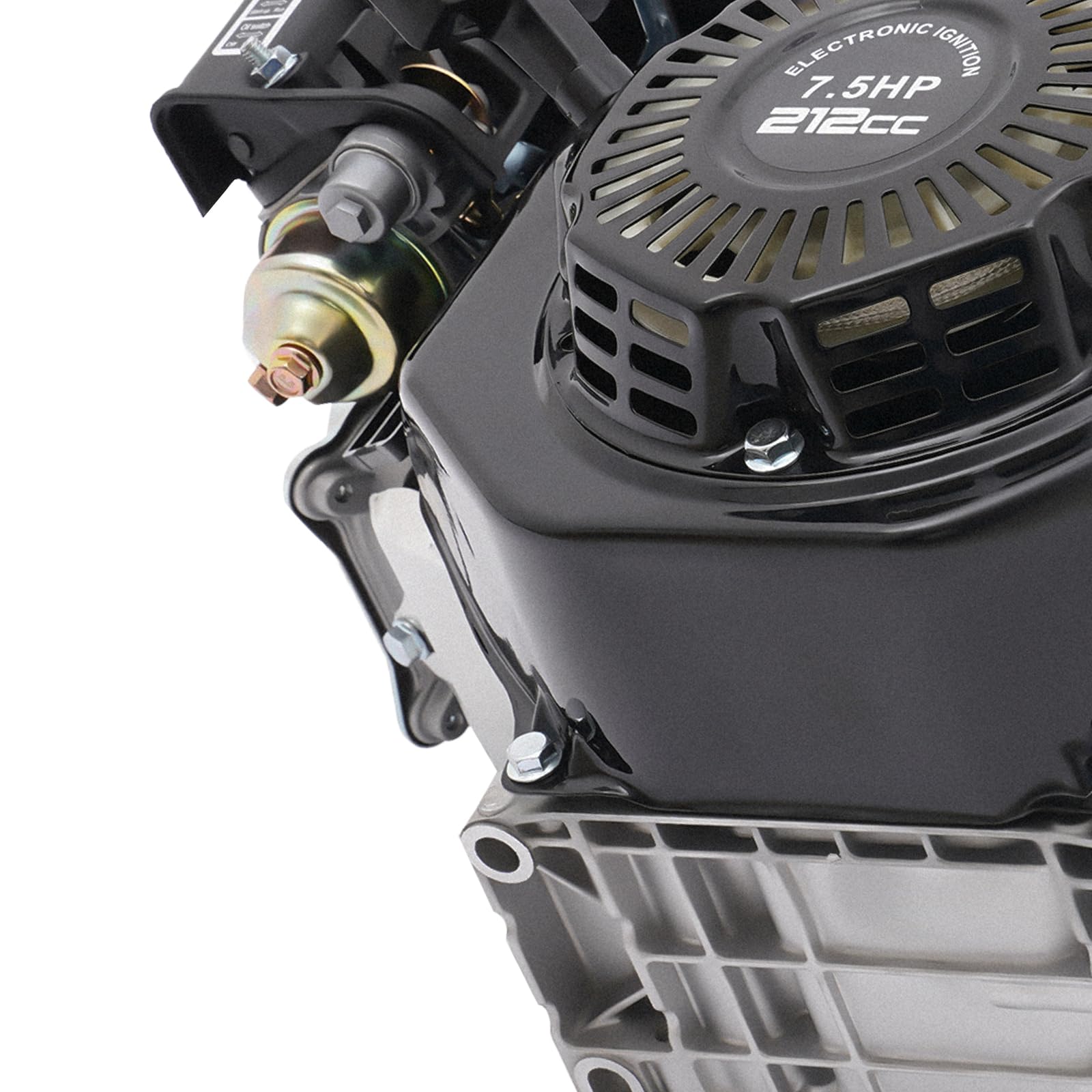 Motor de gasolina de 7,5 CV 4 kW, 1 cilindro de 212 cc de 4 tiempos, función de advertencia de aceite, refrigeración por aire, bajo ruido, motor de karts, para bombas de agua, karts, cortacésped