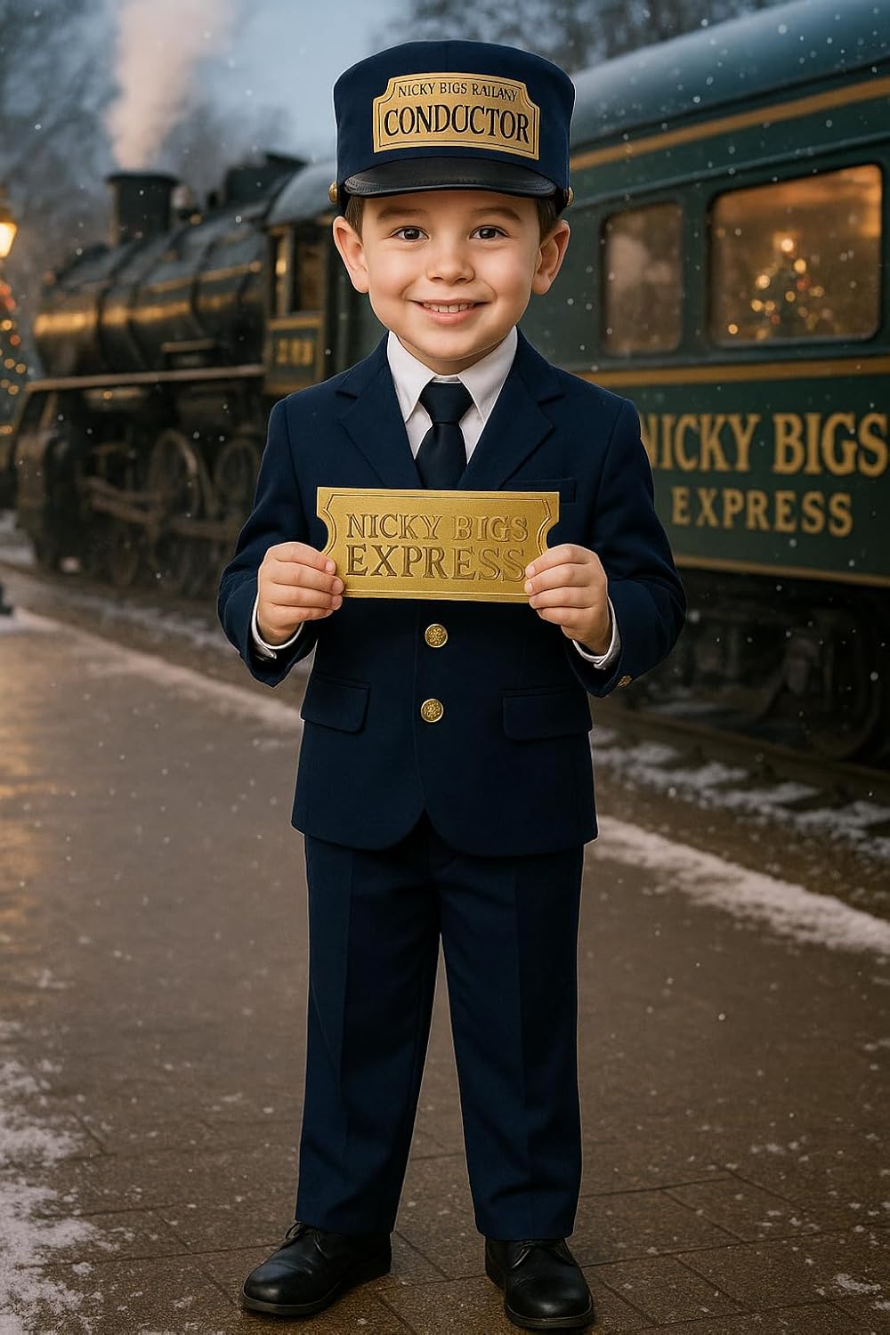 Nicky Bigs Novelties Kids Train Conductor Hat, Train Hat, Polar Express Conductor Hat, Trains Conductor Costume For Kids accessories - Image 7