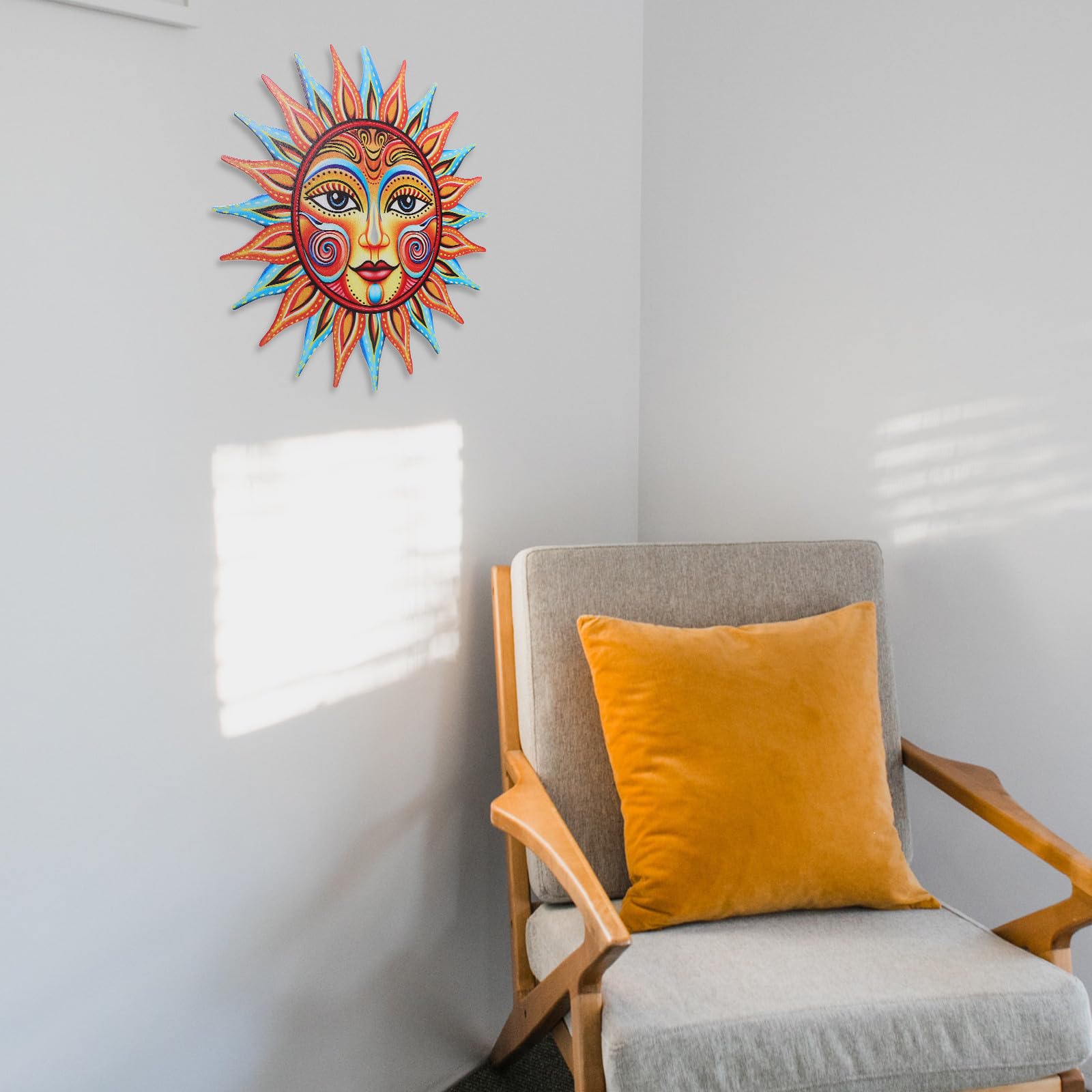 Didiseaon 3 Piezas Decoración Colgante de Sol en Hierro para Pared