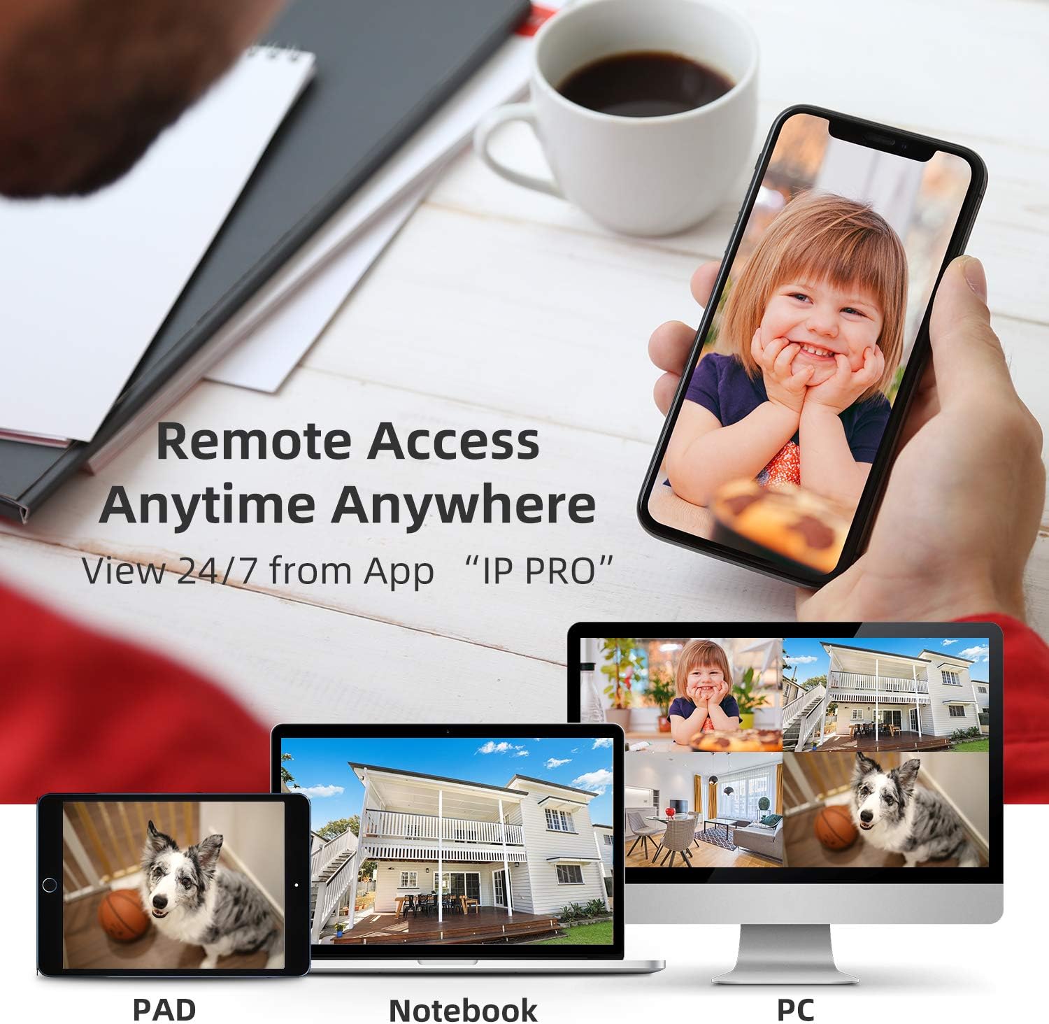 Remote access to SMONET security system via mobile app, tablet, and PC