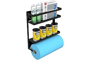 Shop Shelves Heavy Duty: Rustic 2-in-1 Magnetic Paper Towel Holder with Shelf