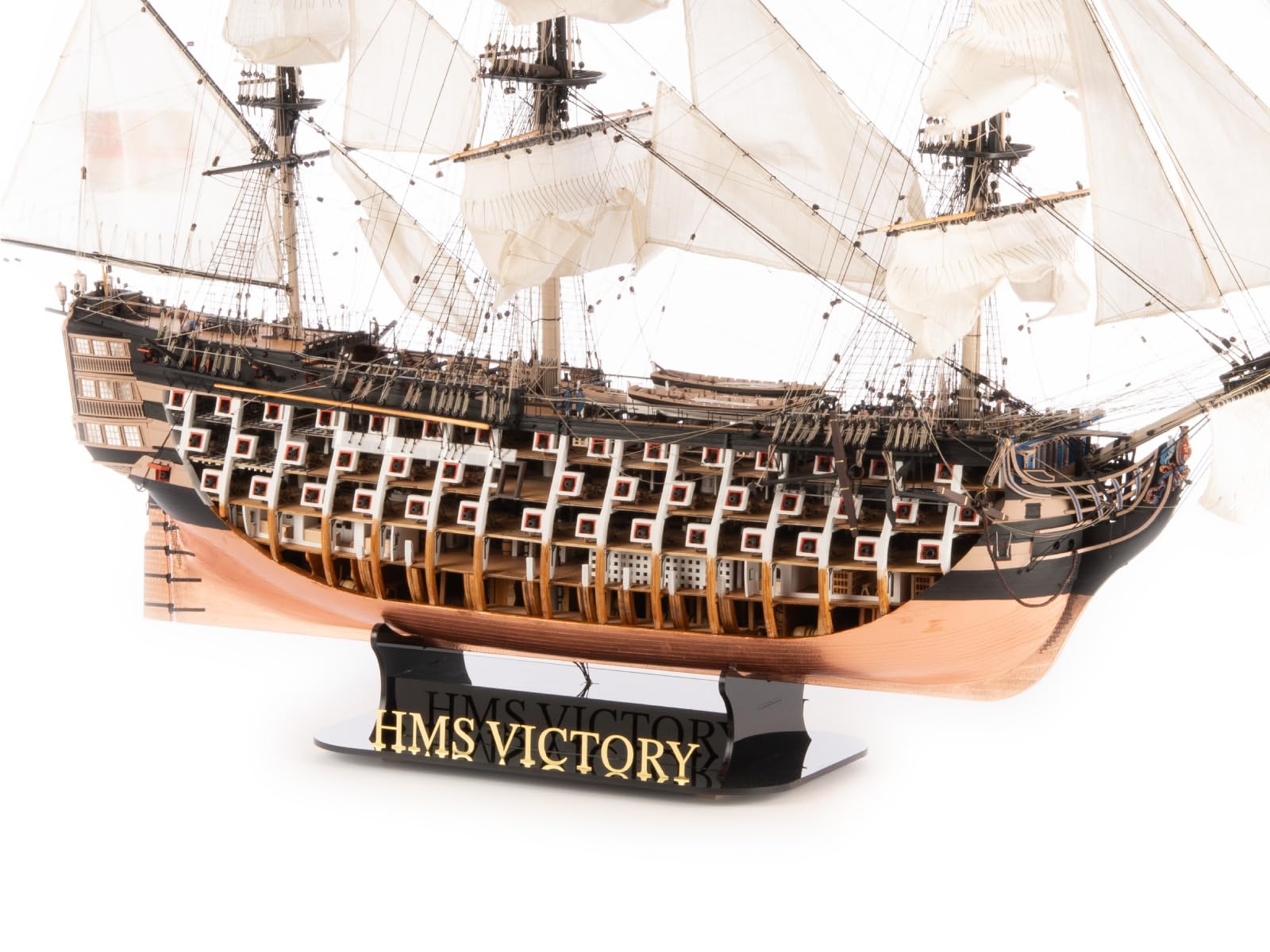 Artesanía Latina - Holzmodellschiff – Englisches Linienschiff, Anatomie Lord Nelson’s HMS Victory, Trafalgar 1805 - Modell 22900-OP, Maßtab 1:84 - Expertenniveau Modellbausatz zum Zusammenbauen