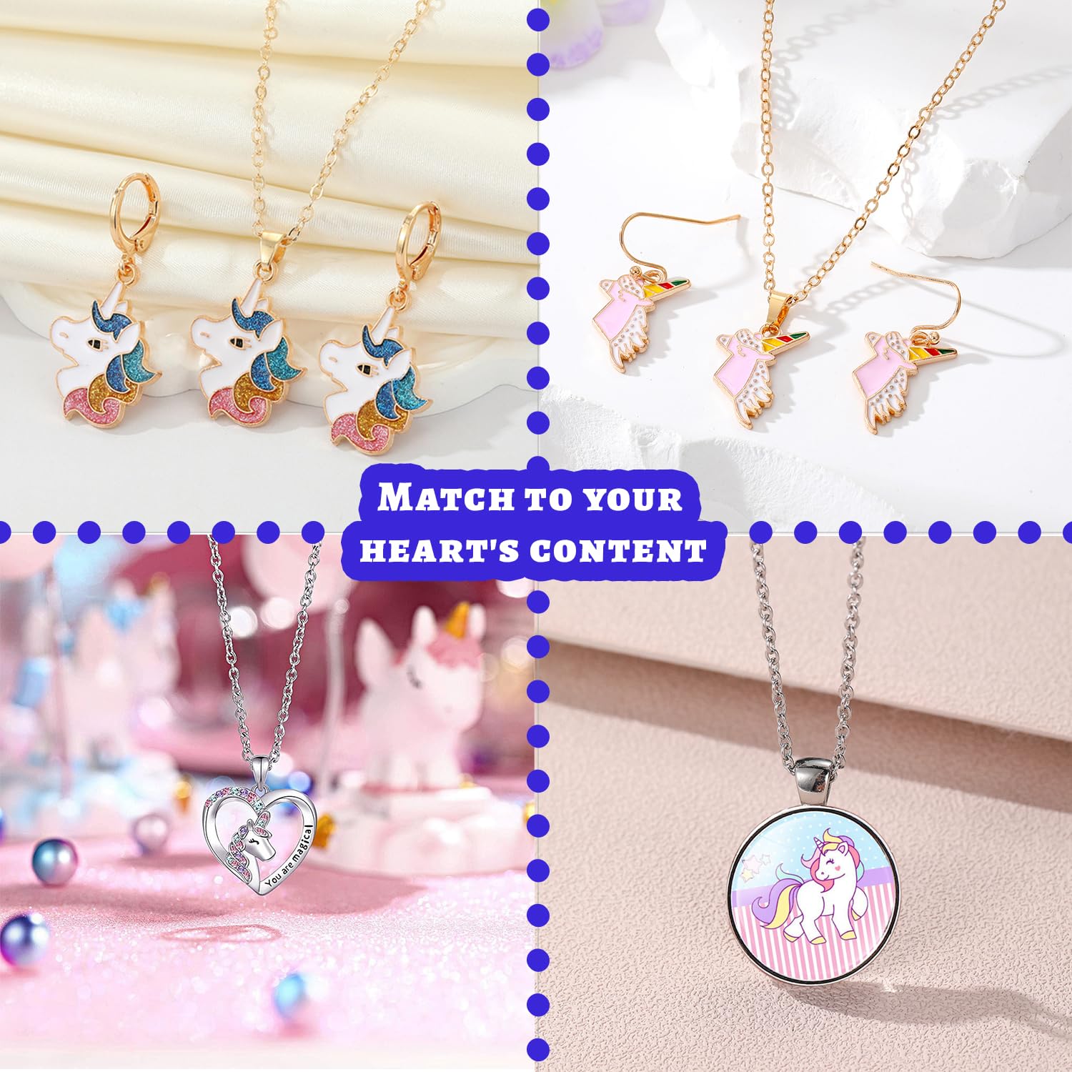 Calendrier De L'Avent Licorne 2024, Calendrier De L'Avent Fille Compte à Rebours Noël Calendrier De L'Avent Bijoux Jouets Avec Accessoires Pour Cheveux Bracelets Anneau Porte-monnaie