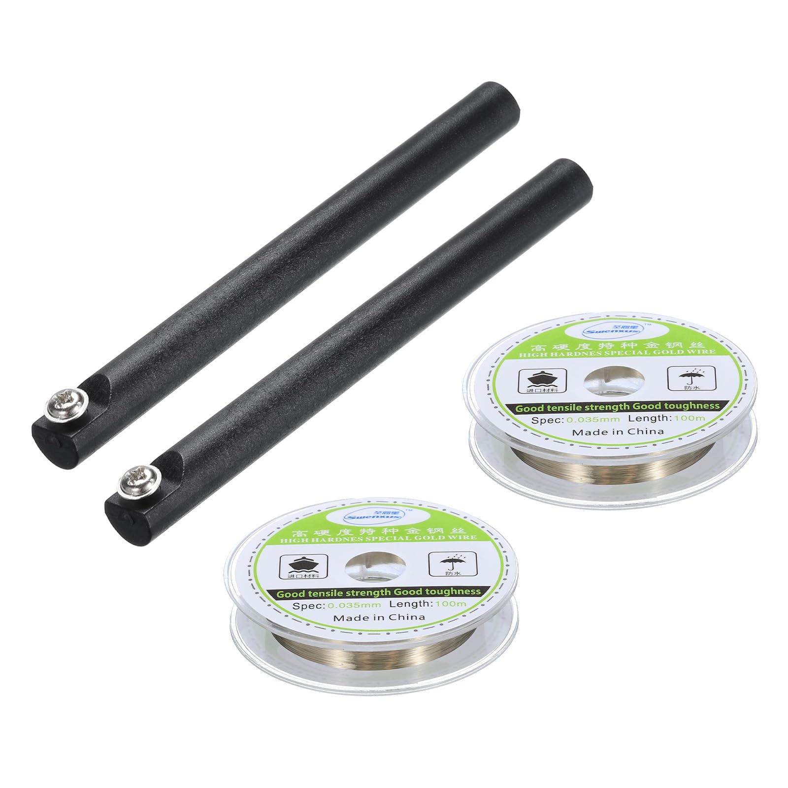 MECCANIXITY 100m/328ft Molybdenum Screen Cutting Wire Line with Handle Phone LCD Cutting Wire Glass Separate Repair Tool, 0.035mm