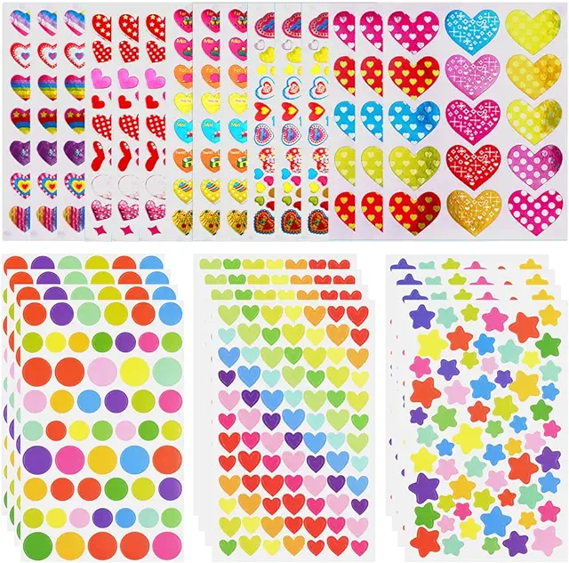 OSDUE 27 Feuilles Gommettes Autocollantes, 1814 Stickers Enfants Colorés - Lovely Stickers