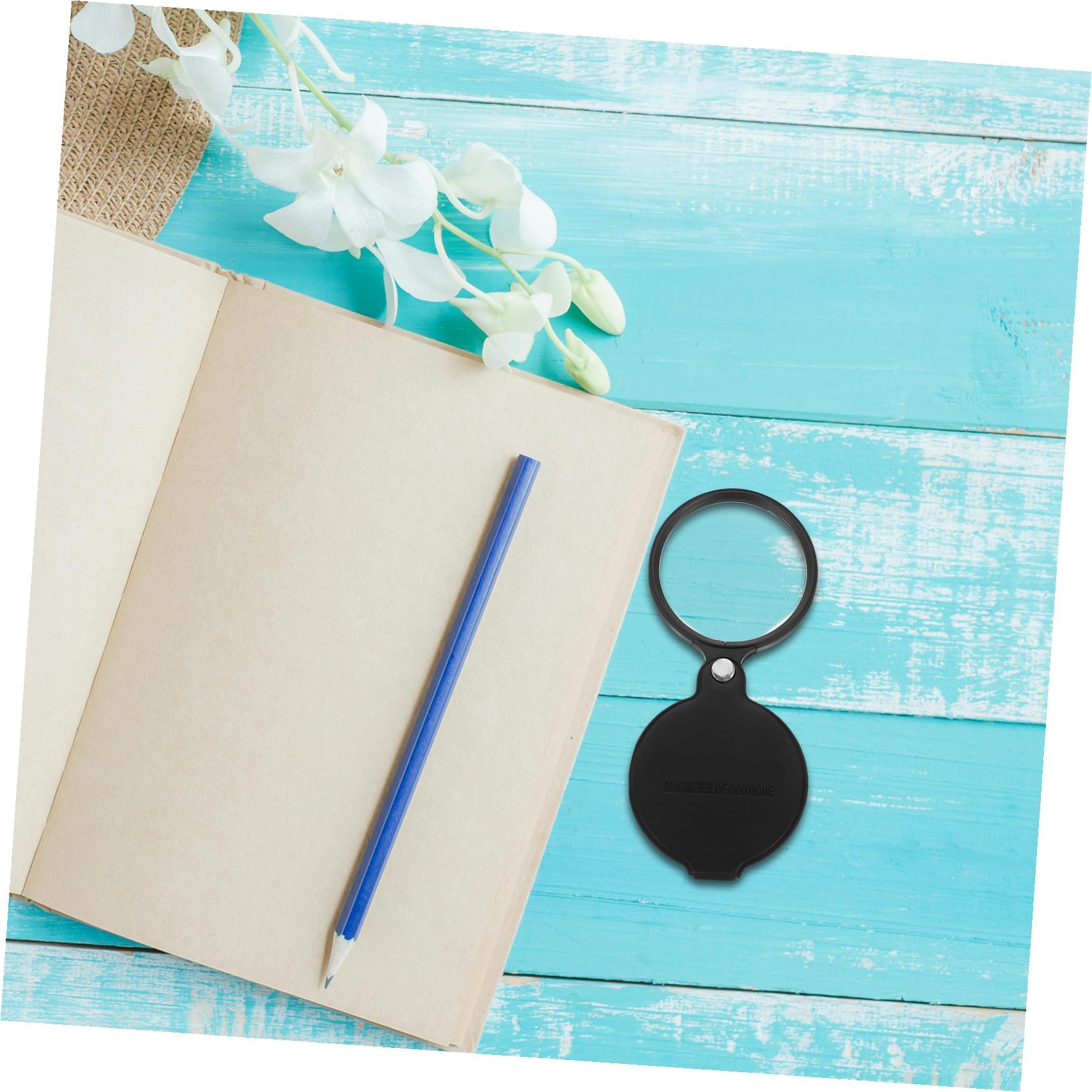 Lurrose 5St Lupe büchet plastikenten Magnifying Mirror vergrösserungsbrillen vergrößerungsglas hochstihl Magnifier Handvergrößerung Gadgets Schmuck tragbar wiederaufladbar Black