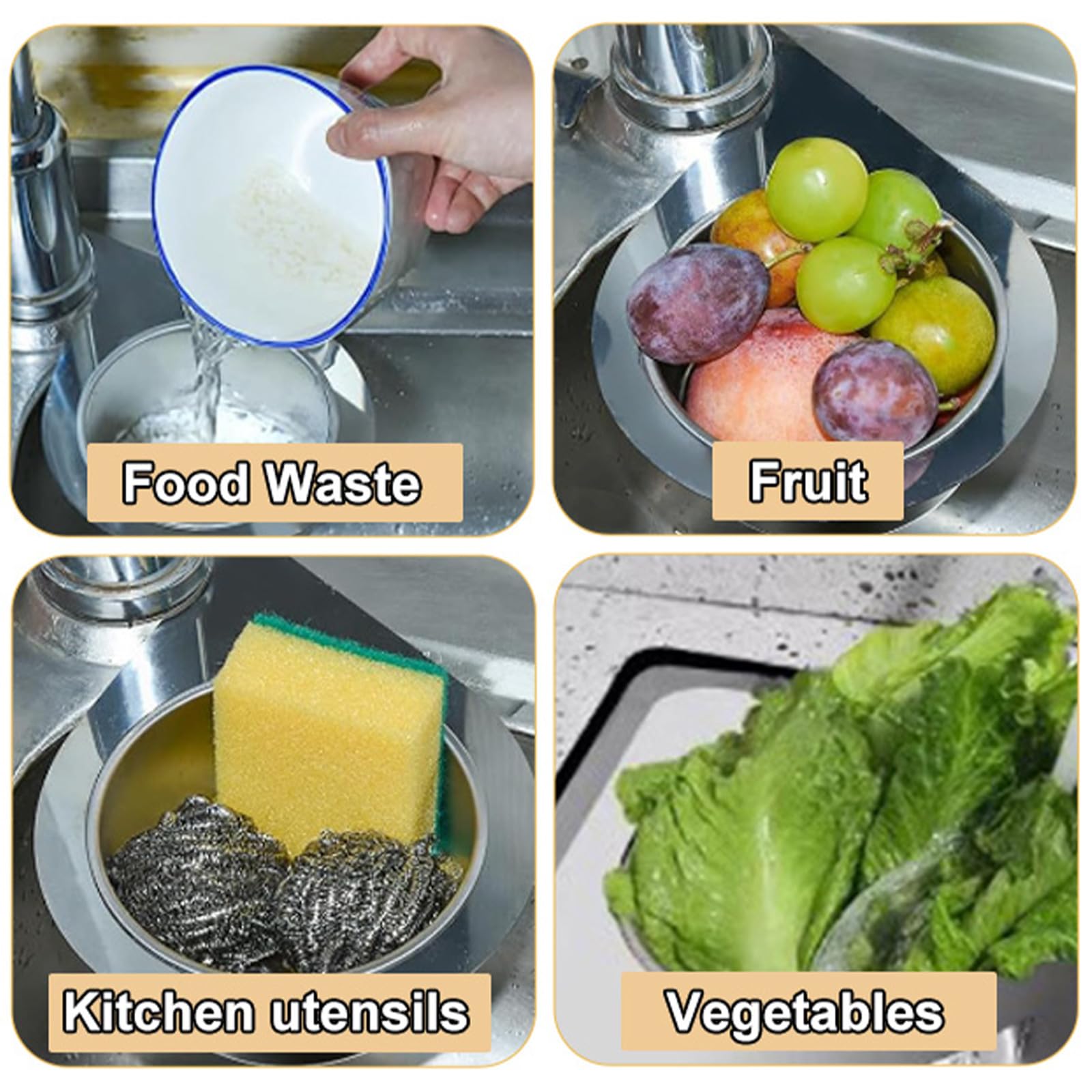 2 Pack Passoire Support De Rangement D'évier, Égouttoir Evier Passoire Avec Filtre Triangulaire