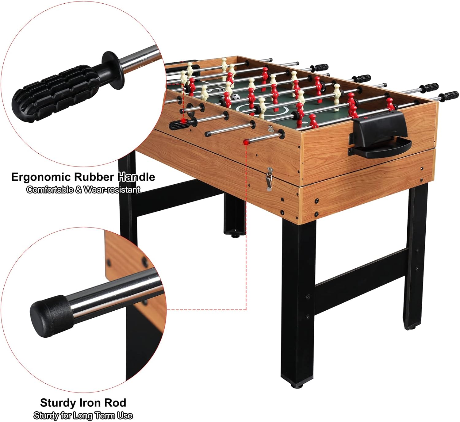 PEXMOR 3 in 1 Multi Game Table for Game Room, 48" Board Game Table for Adults & Kids w/Foosball, Air Hockey, Pool Table Combo, Wooden Combination Game Room Table for Home, Arcades, Bar, Family Party : Sports & Outdoors