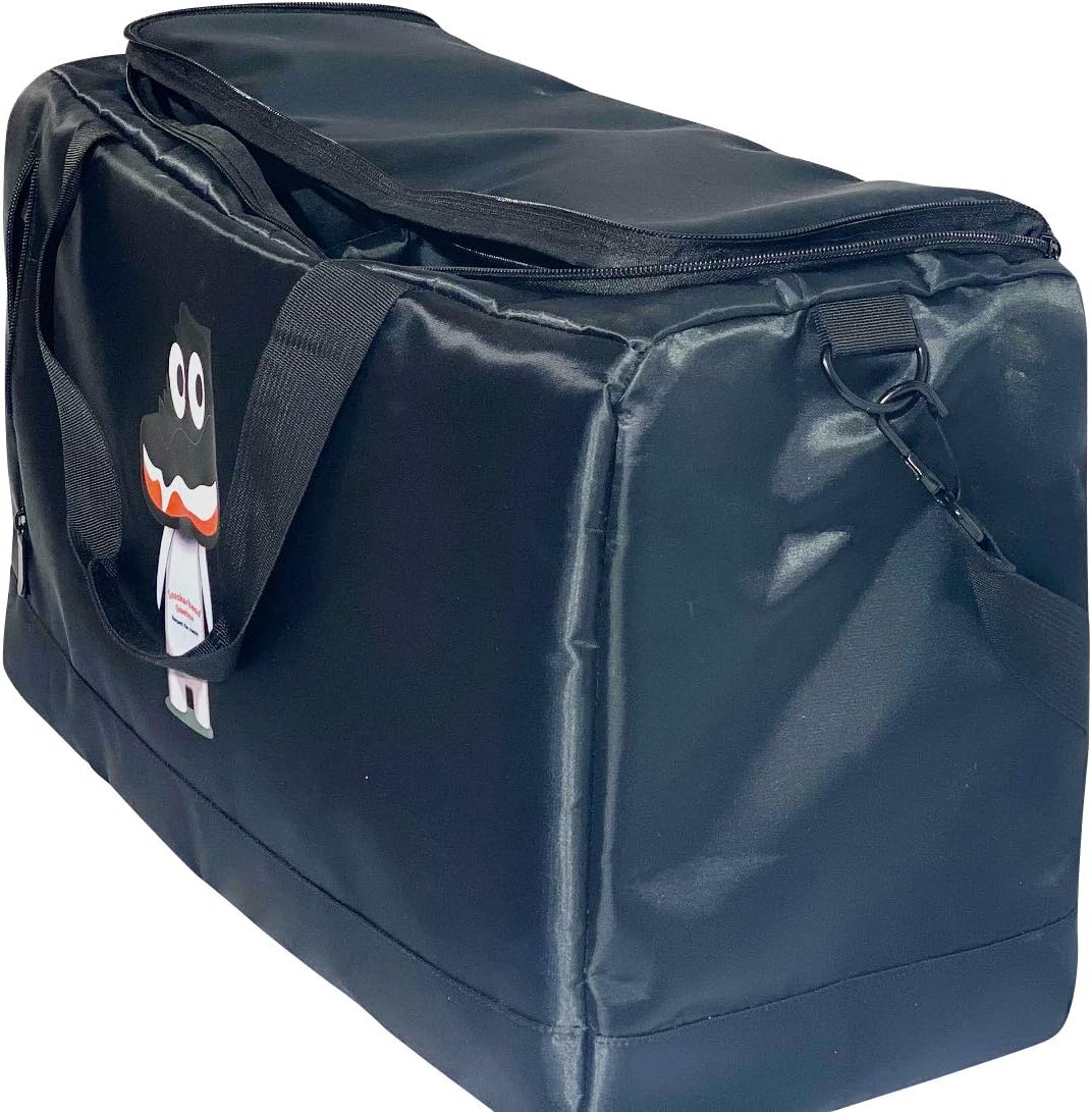 Sneakerhead Large Premium Shoe Bag & GYM, Travel Luggage Duffel Bag with 4 Adjustable Compartments for Sneakers, Clothing (Black)
