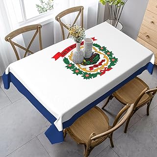 West Virginia State Flag Print Tablecloth Table Cover for Indoor Outdoor Dining Table Cloth for Cafes Parties Weddings