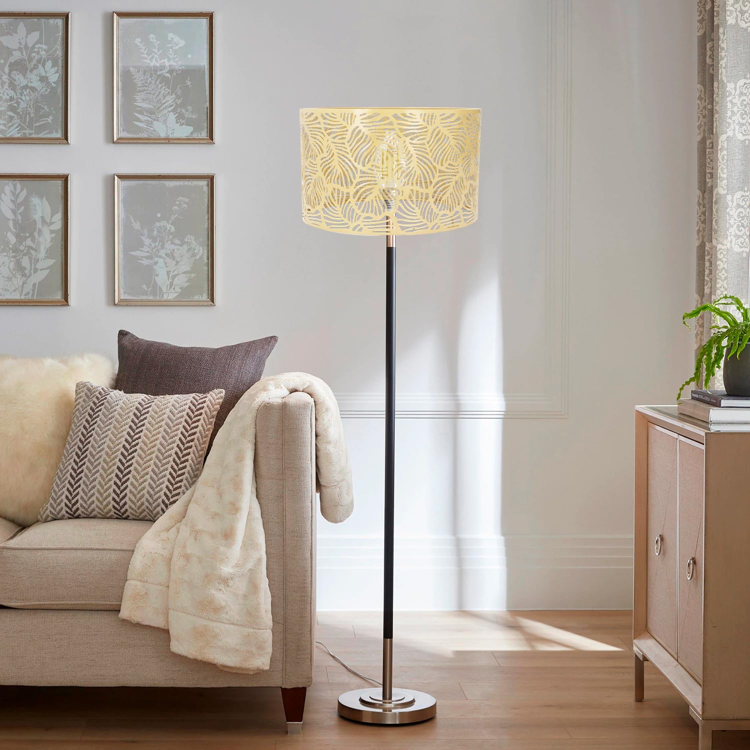 Ombre Projetée Design Naturel Tissting Abat-Jour Pour Ampoules E14 E27 25 X 16 Cm Blanc Abat-Jour Tambour Universelle Moderne Lampe De Dissipation Thermique Pour Lampes De Table, Lampe De Suspendue, Lampadaires Abat-jour - 5