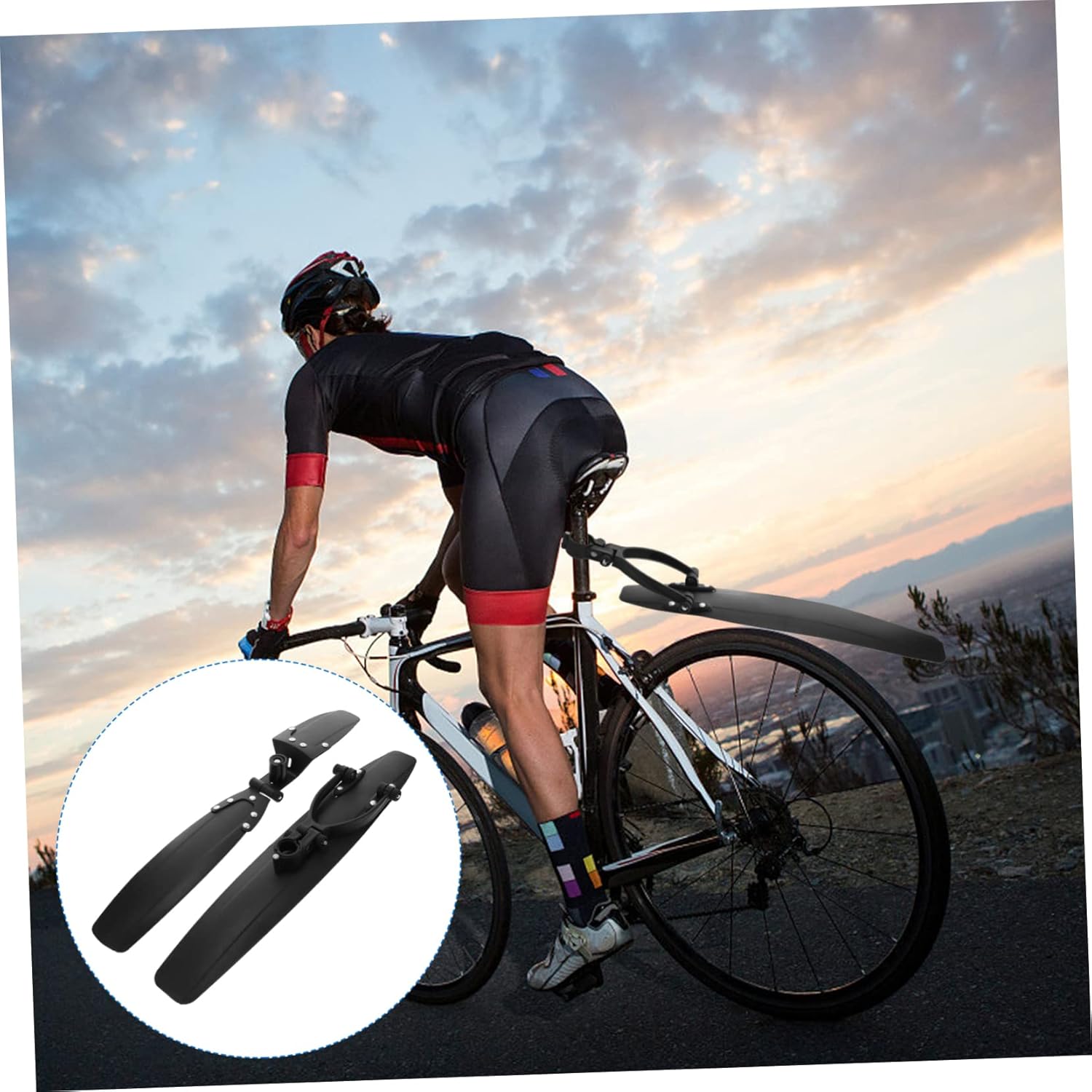 1set Mud Guard for Front and Rear Easy Install Lightweight Design Compatible Prevents Mud and Dirt Splashes