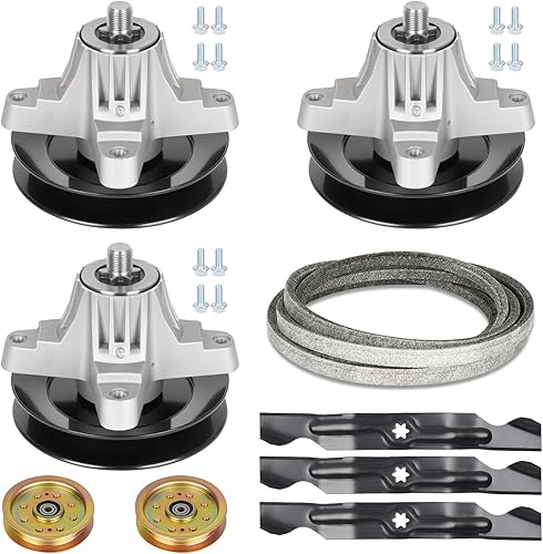 Kit de reconstrucción de cubierta de cortacésped de 50 pulgadas para LTX1050KH LTX1050VT SLTX1050, 3 husillos 618-04825 618-05016 918-04825/3