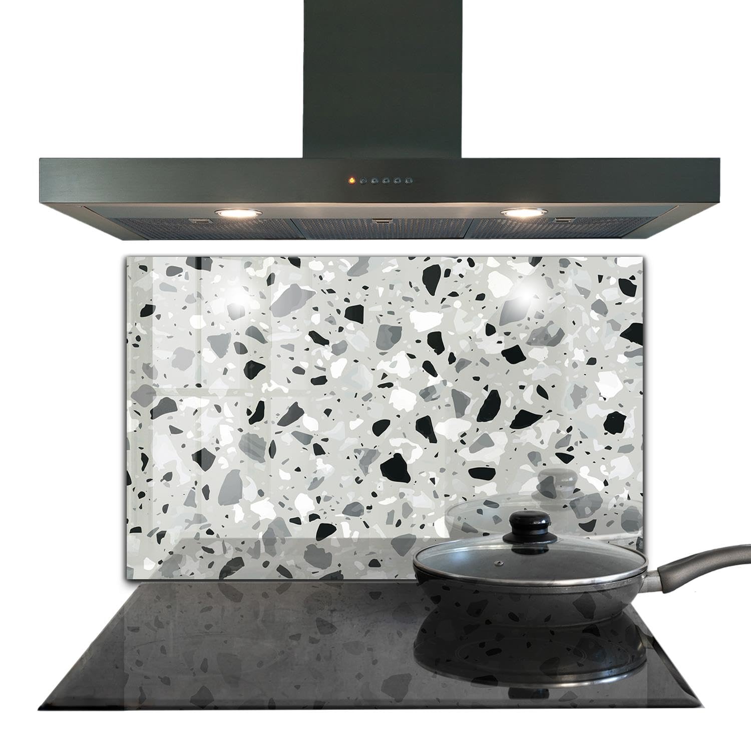 Panneau de cuisine autocollant de 100x70 cm en verre trempé et habillage mural intérieur