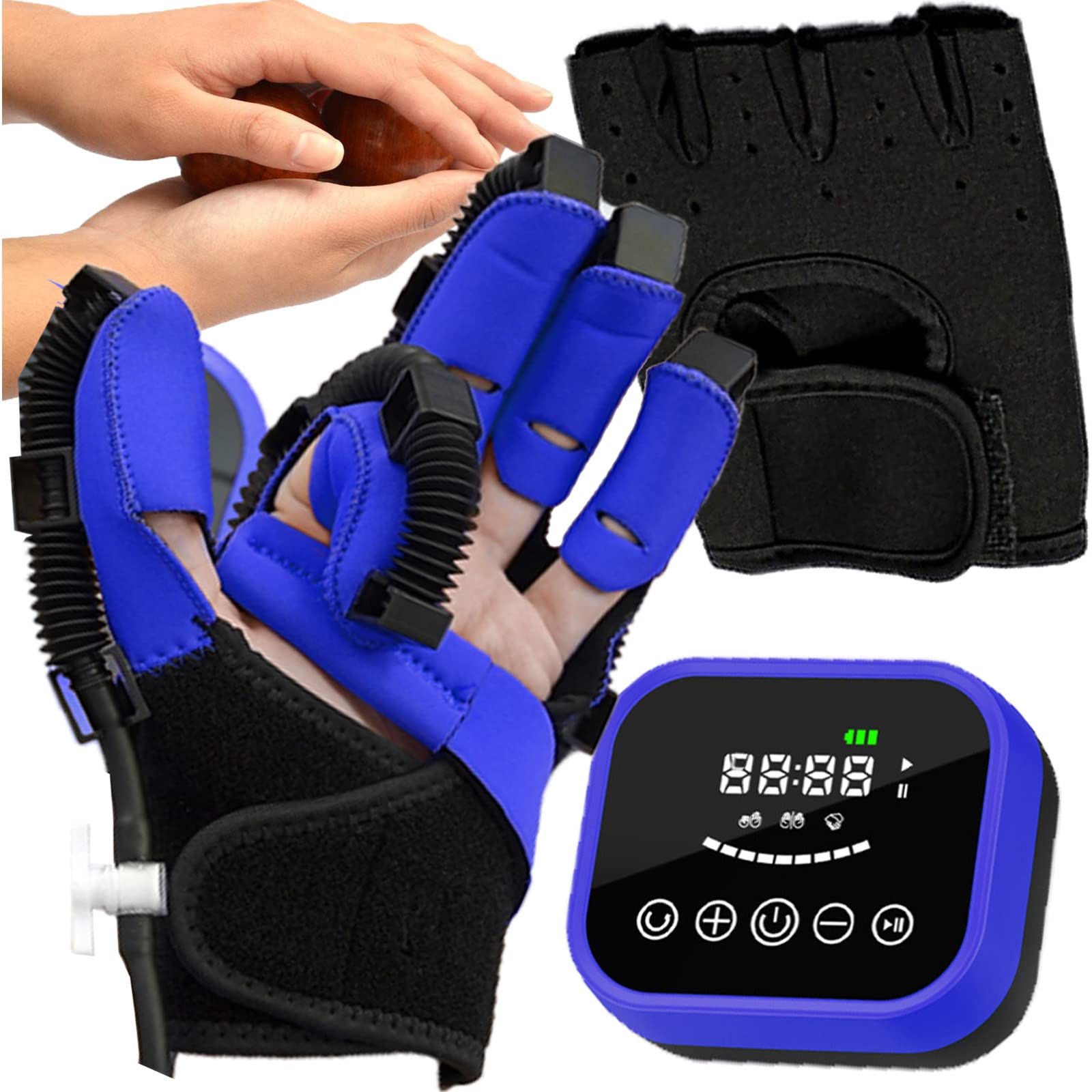 Esercitatore per Le Dita,Guanti Robotici per La Riabilitazione delle Dita per Pazienti con Emiplegia da Ictus,Tutore per Raddrizzare Le Dita per La Disfunzione della Mano,lefthand-M