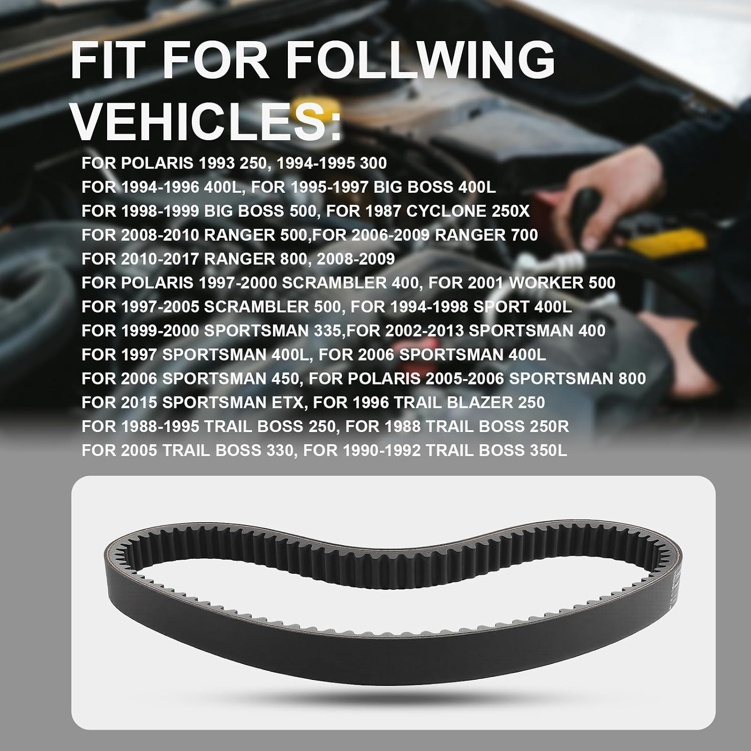 MOTOALL Drive Belt 3211077 3211048 for 1993-2019 Polaris Ranger 500 RZR 800