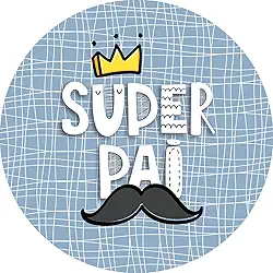 Capa Sousplat Estampado 35cm Mesa posta Jogo Americano Dia dos Pais (SPAI011)