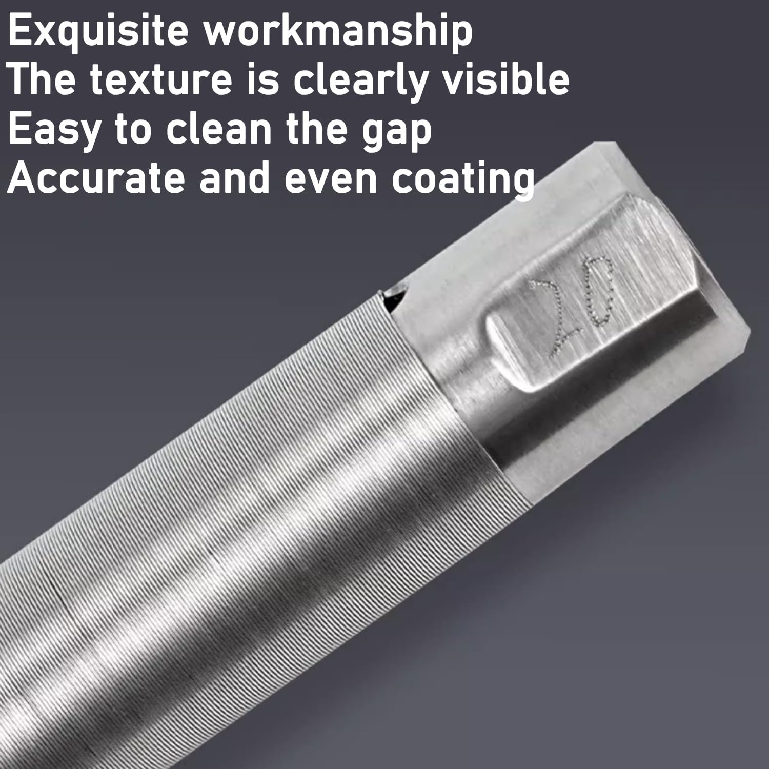 Rod Wire Bar Wet Film Applicator, Stainless Steel Applicator with Hand Shank, Coater Film Width 200mm, Coating Thickness 8/10/12/15/20/25um, for Varnishes Glue Paint Ink