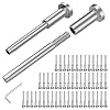 CKE 50 Pack Invisible Cable Railing Kit 18 Cable Railing Tensioner Invisible Receiver and Swage Stud End for Cable Railing Hardware, T316 Swage Tensioner and Terminal Hidden for 2x2 WoodMetal Post