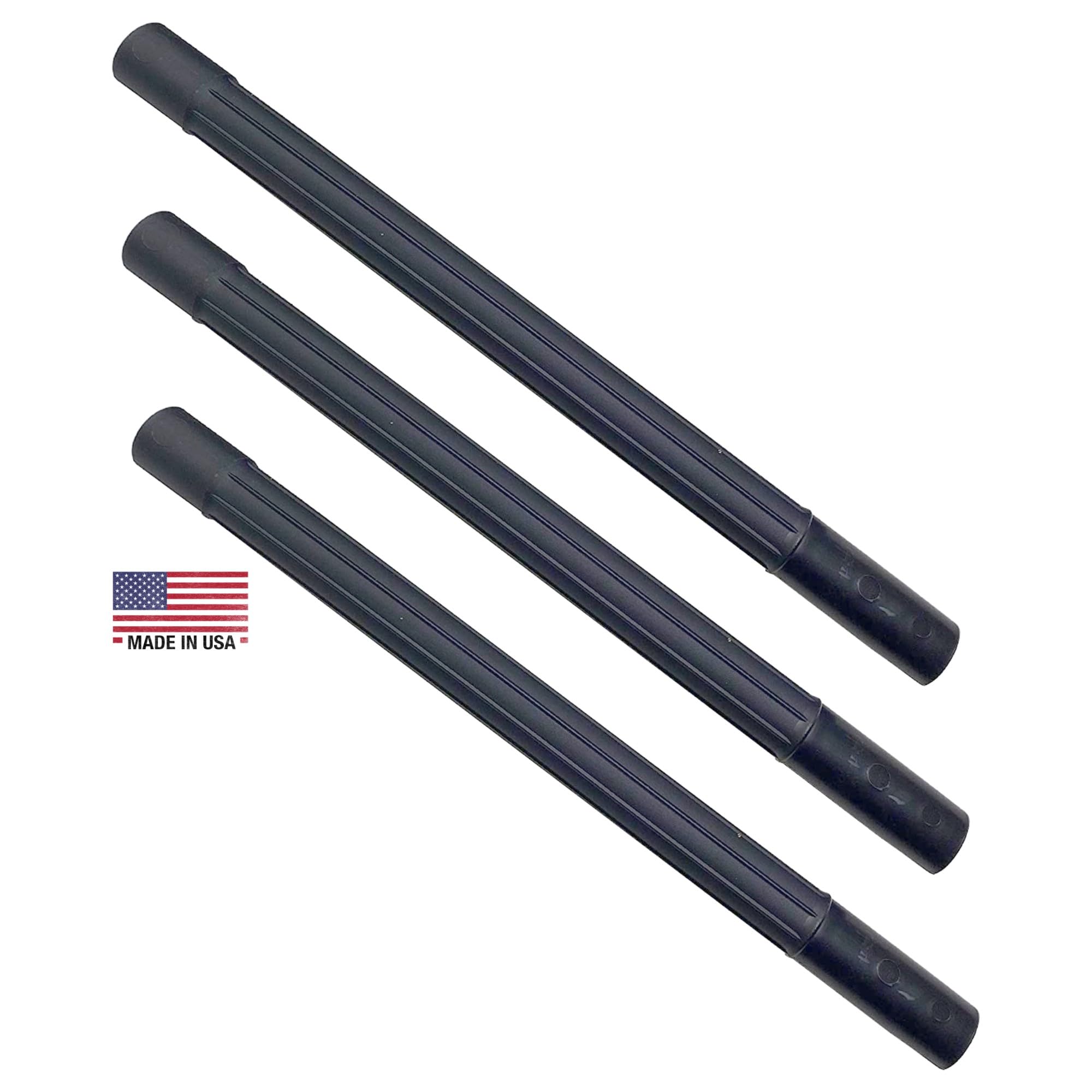 19-Inch Vacuum Extension Tube 3-Pack, Black Rigid Plastic, Fits 1 1/4 Vacuum Attachments, Durable Vacuum Wand, Perfect for Home and Shop Vac Attachments, Vacuum Attachments & Brushes by Wessel-Werk