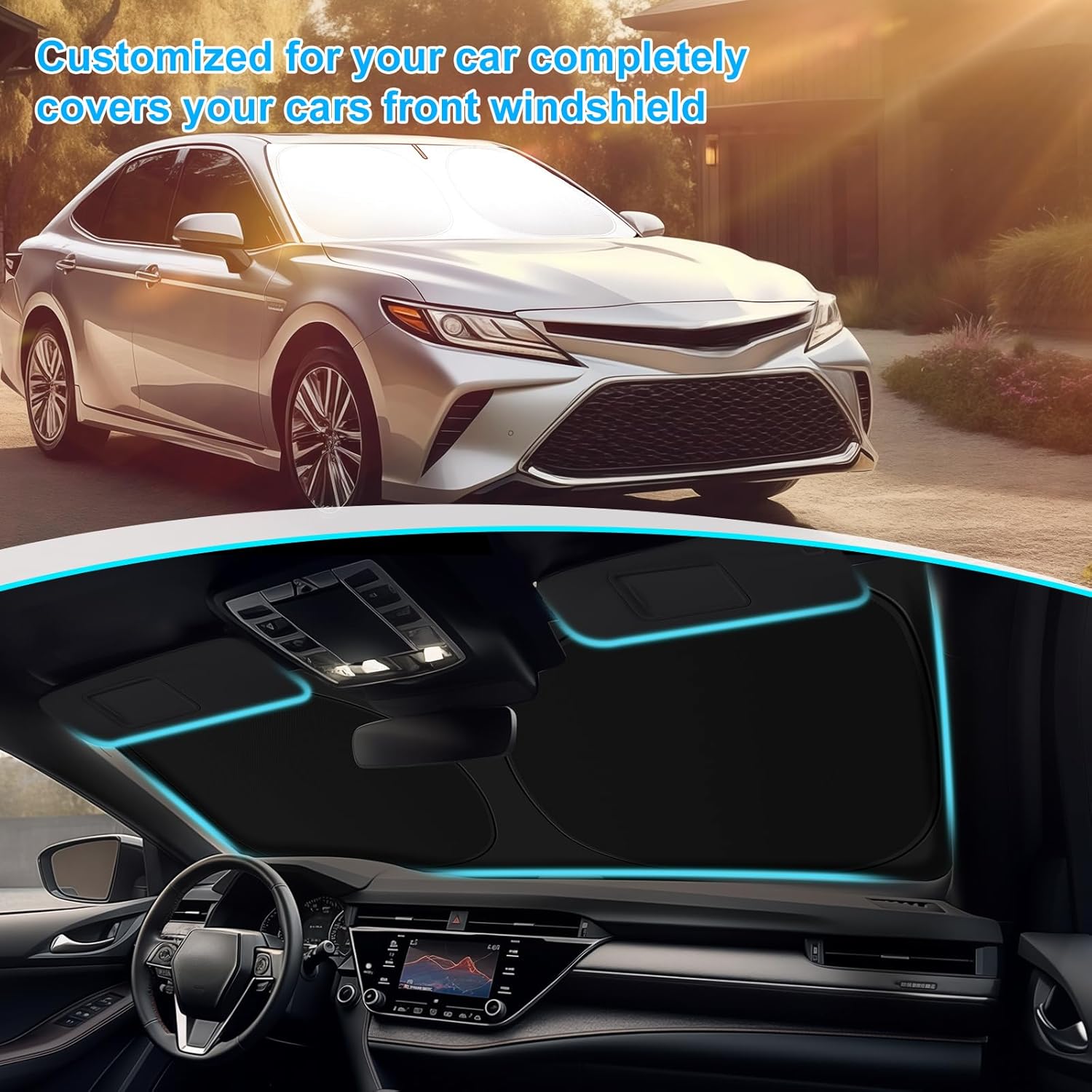 Car Windshield Sunshade Visor Cover For Toyota RAV4 Camry Honda CRV Nissan Rouge
