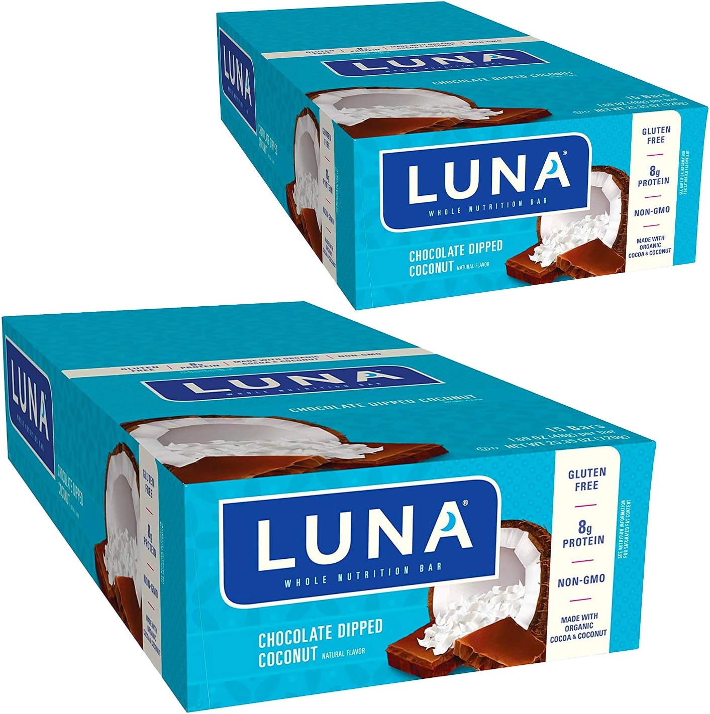LUNA Bar Variety Pack - LemonZest & Nutz Over Chocolate Gluten Free Snack Bars