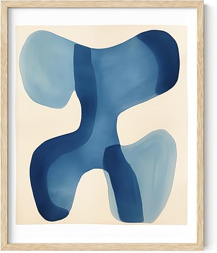 Miniatura 193 de HAUS AND HUES Arte abstracto moderno para pared, arte de sala de estar azul y verde, obra de arte moderna para paredes, imagen minimalista para sala