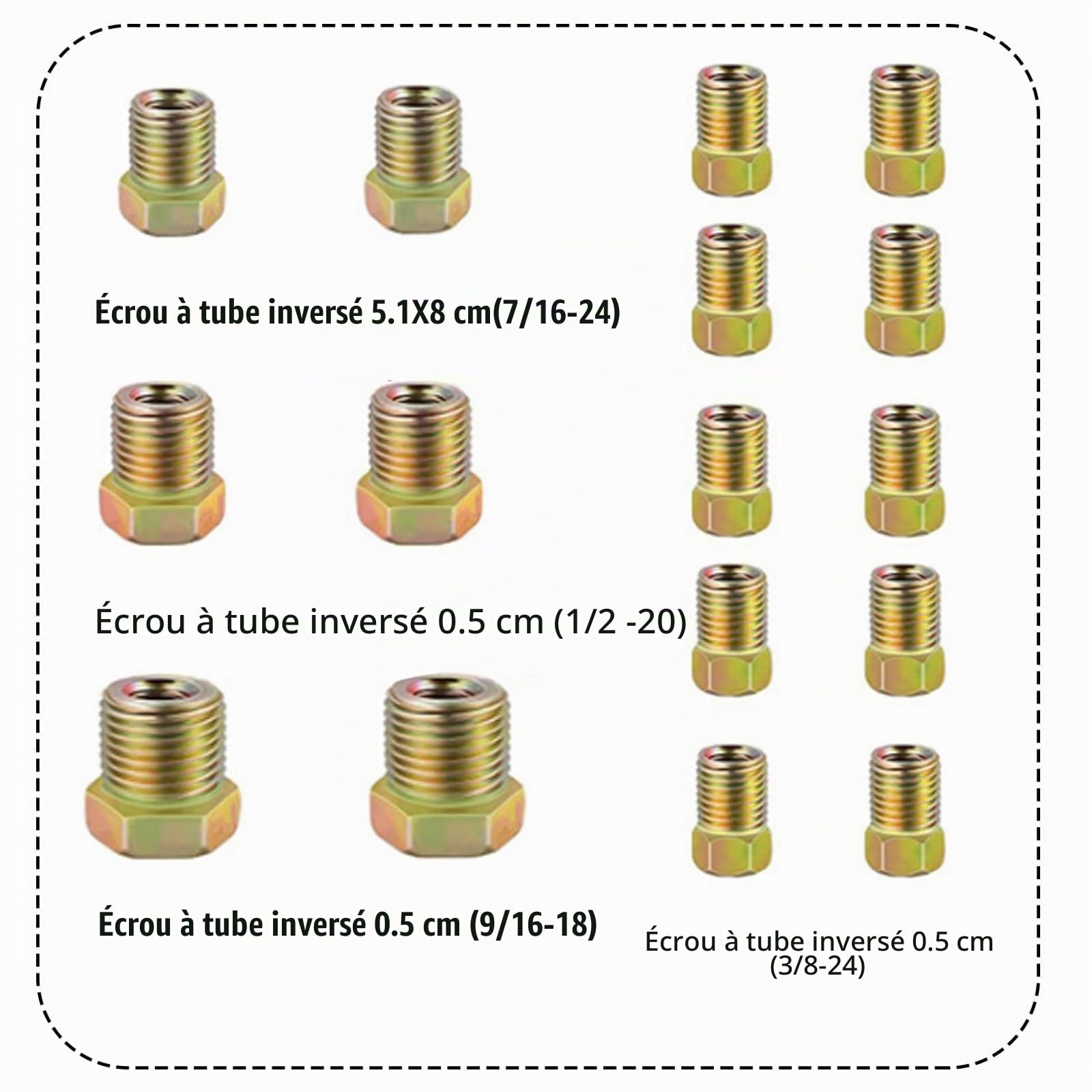 Tuyau de Frein en Cuivre 3/16" 25ft/7,62m Ø4,75mm，Kit de Conduite Générale de Frein Replacement，Auto Tube Tuyau de Carburant et Frein pour Automobile，16 Raccords Inclus，Conduite de Rechang