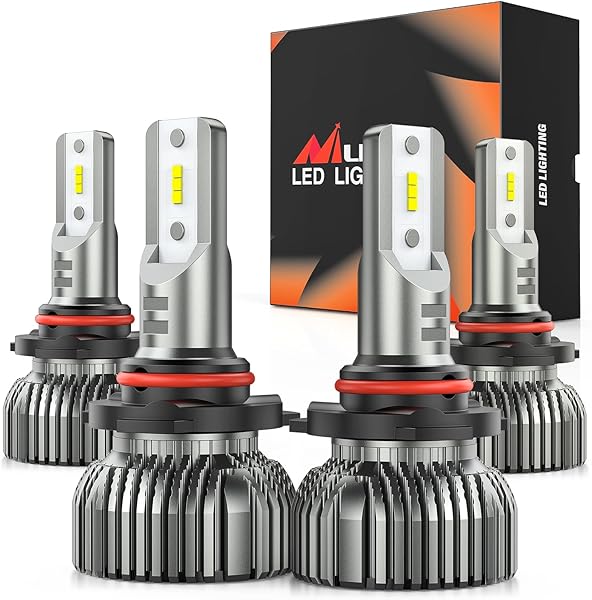 Nilight 9005 9006 LED Bulb Kit, 350% Brighter, High and Low Beam Bulbs Combo, 6000K Cool White, Mini Size