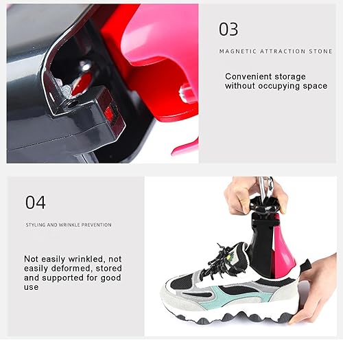 Miniatura 6 de Pimigiob Camillas de zapatos Par de ampliadores de zapatos ajustables de 4 vías para estirar longitud ancho altura para pies anchos expansor de