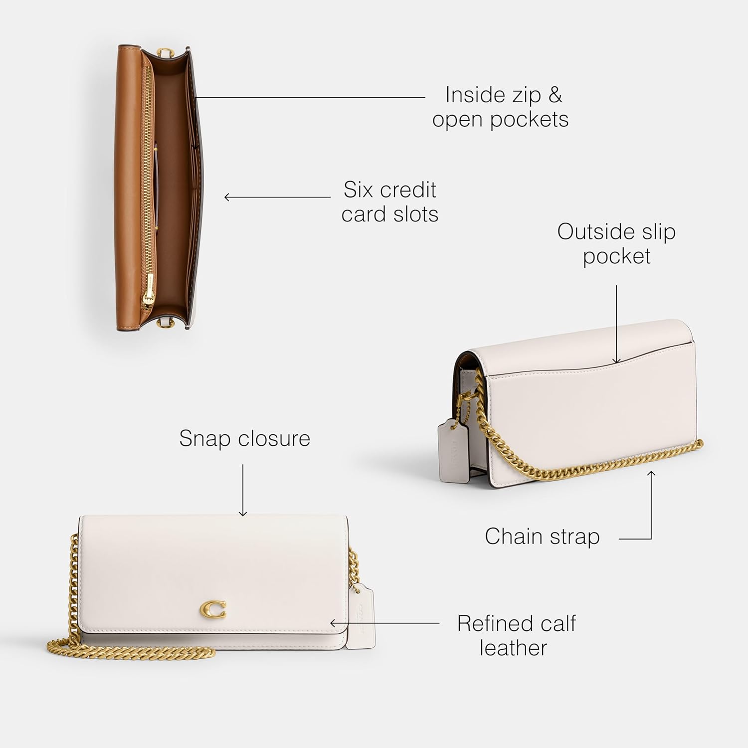 Coach Women's Evie Long Chain Accessory-Travel Wallet - Image 3