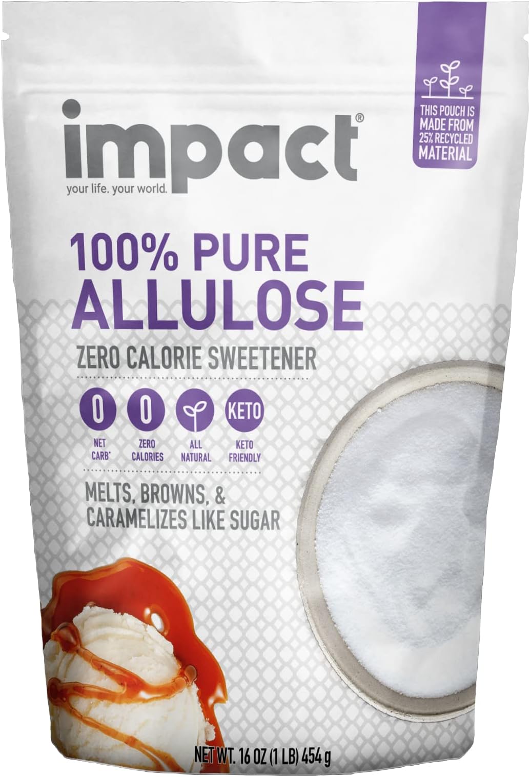 Impact Pure Allulose Sweetener Zero Calorie Blend, Keto