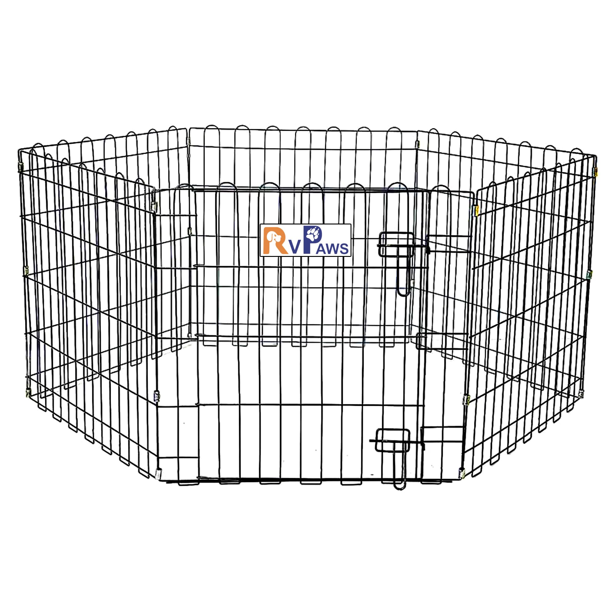Foldable Metal Pet Exercise and Playpen with Out Door and Indoor Fence for Pups and Dogs (30 Inch, 30x30 Inch, 6-Panels)