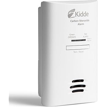Kidde Carbon Monoxide Detector Alarm | AC Powered with Battery Back-up | Model KN-COB-DP2, White, 6