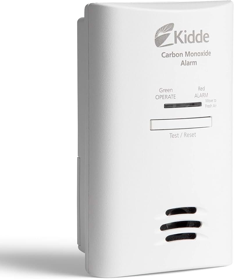 Kidde Carbon Monoxide Detector, Plug-in Carbon Monoxide Detector with AA Battery Backup, 85 dB Alarm, LED Status Light Indicators,