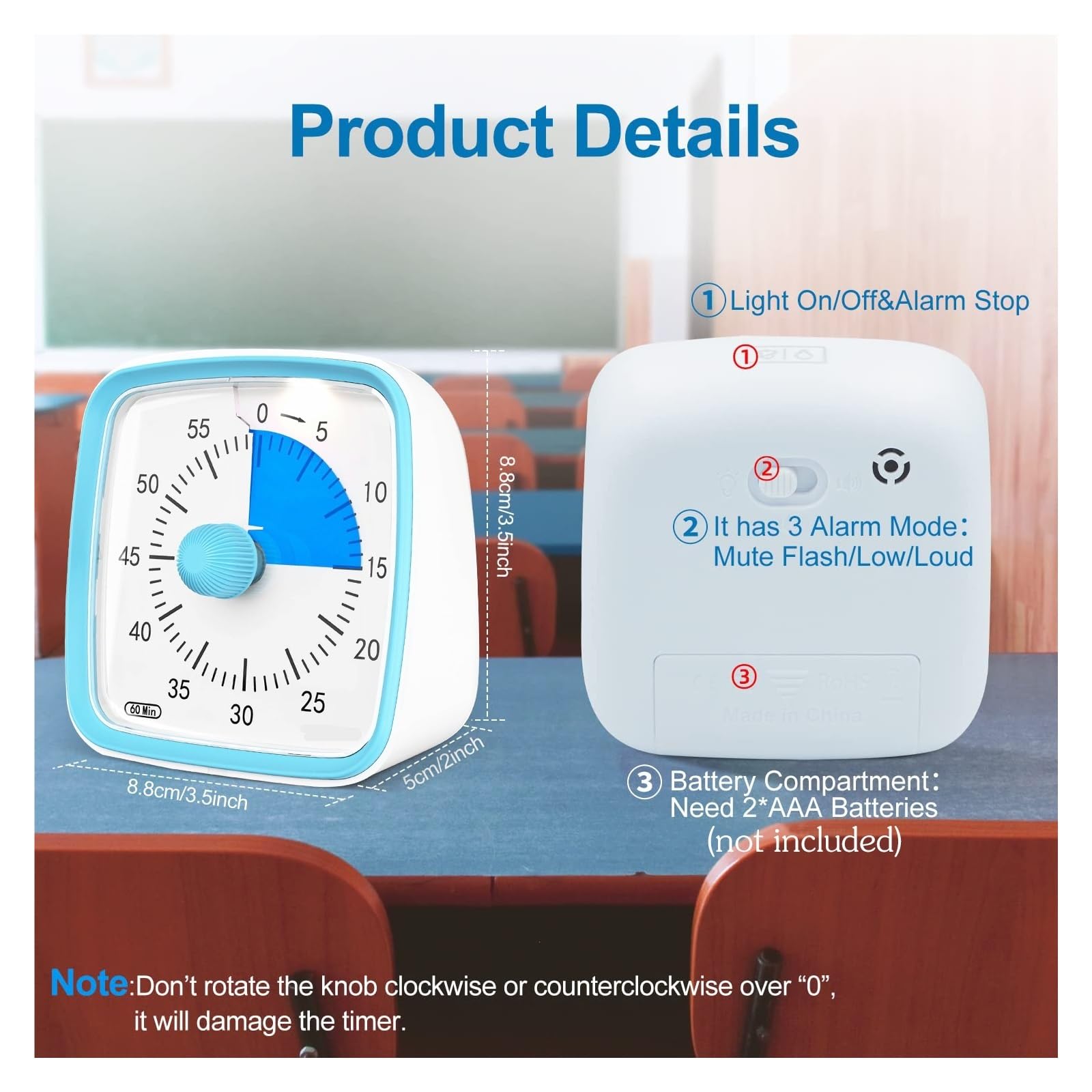 Timer, Countdown-Timer, Plan-Timer, Digitaler Timer, Küchentimer(Purple)