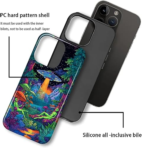Miniatura 385 de Funda para iPhone 11 Pro Funda, Diseño de Patrón de Mosaico de Vidrio en Tono Verde - Protección Dual Híbrida Silicona + PC Duro Resistente a Golpes